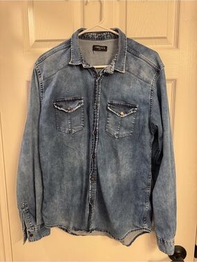 Versace Women’s Light Blue Denim Shirt Jacket